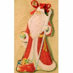 Игрушка деревянная «Дед Мороз с посохом»