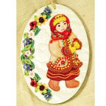Украшение деревянное «Девочка в рукавичках»