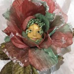 Роза-Эльф заснеженная, на прищепке