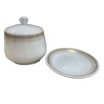 Цукорниця з блюдцем, парцеляна