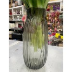 Ваза скляна Сіра 15*22 см