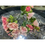 Троянди (букет) Прованс Корал 35 см, тканина