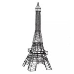 Ейфелева Вежа, чорна метал 51 см
