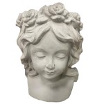 Кашпо Бюст Дівчина з трояндами 15*12*25 см