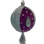 Куля аметист срібло 11 см