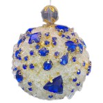 Куля Сапфір в золоті 10 см