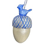 Жолудь з пташкою кераміка з росписом, романець 11 см